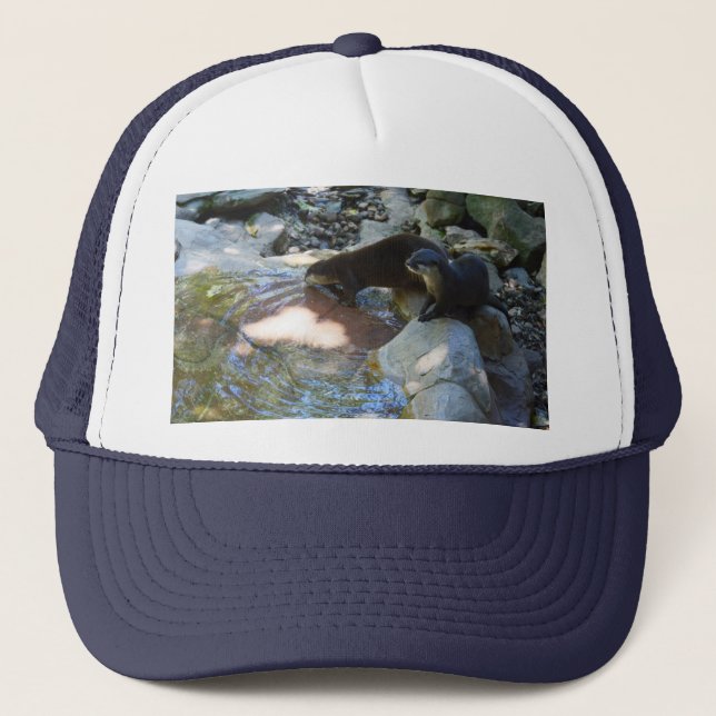 Otters Drinking, Truckers Hat (Front)