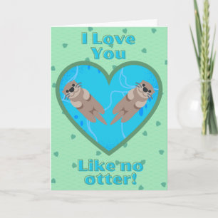 Otters Funny Valentine Card