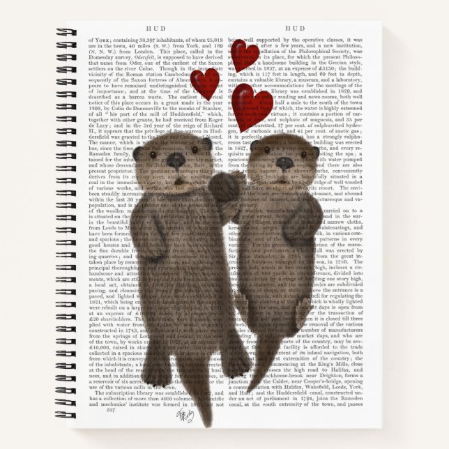 Otters Holding Hands Notebook (Front)