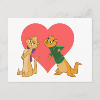 Otters in Love Postcard