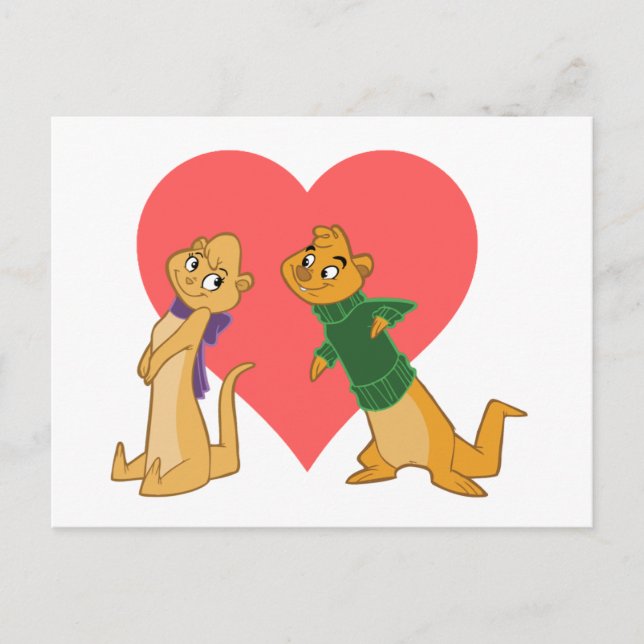 Otters in Love Postcard (Front)