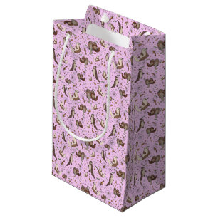 Otters in Pink Small Gift Bag