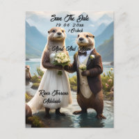 Otters On Their Wedding Day Save The Date,