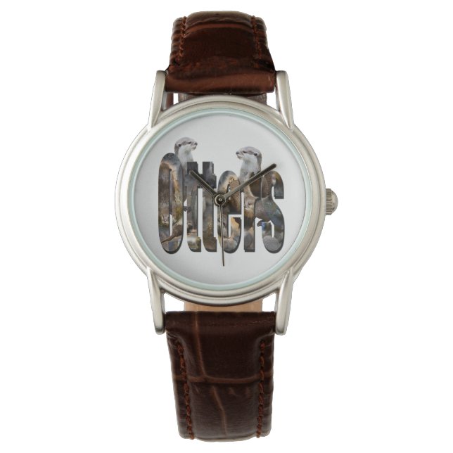 Otters Picture Logo With Otters, Watch (Front)