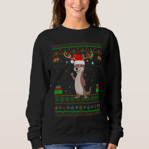 Otters Santa Matching Ugly Otters Christmas Sweatshirt