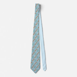 Otters Swimming Blue Tie