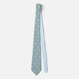 Otters Swimming Blue Tie