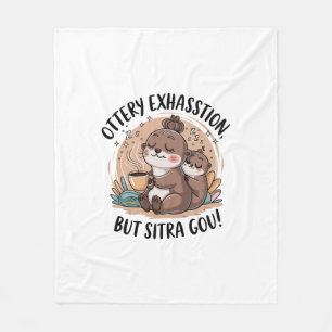 Ottery Expression Cute Sloth and Baby Fleece Blanket