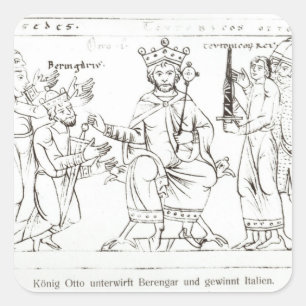 Otto I Submitting to Berenger II Square Sticker