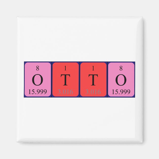 Otto periodic table name magnet (Front)