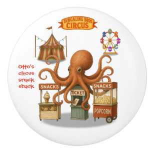 Otto’s circus snack shack ceramic knob