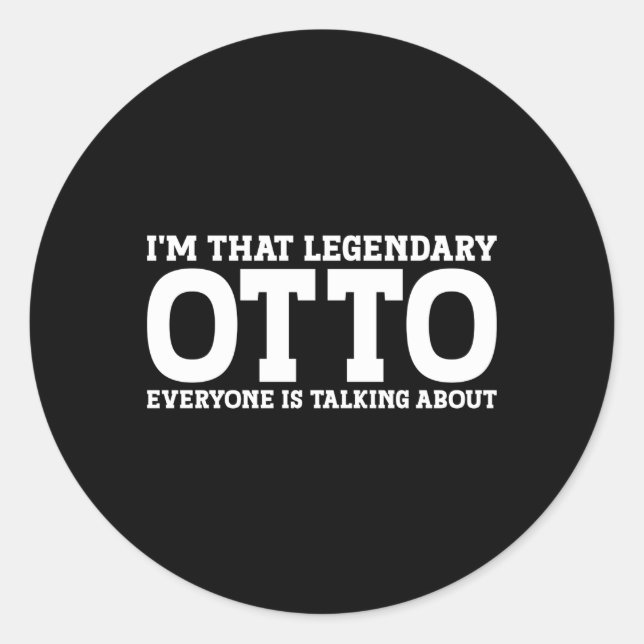 Otto Surname Team Family Last Name Otto Classic Round Sticker (Front)