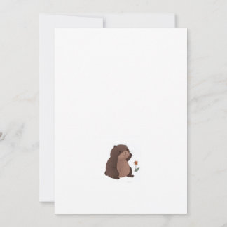 Otto the Brown mole Invitation Card Baby