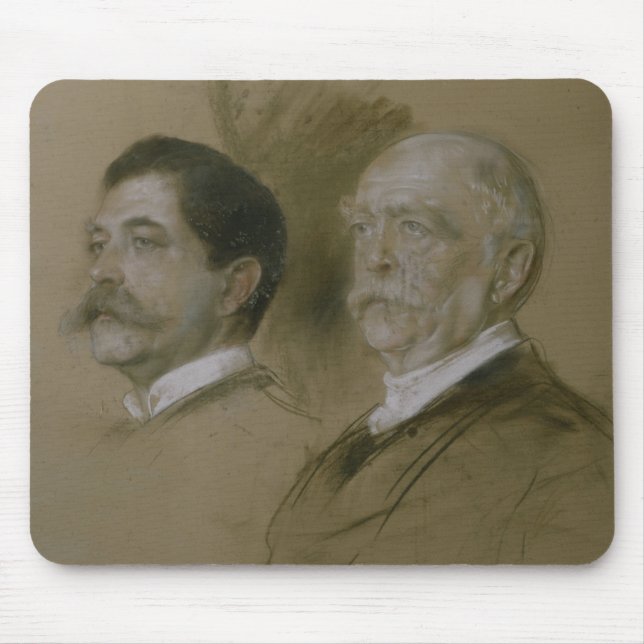 Otto von Bismarck and his Son Herbert Mouse Mat (Front)
