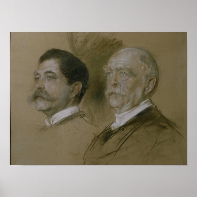 Otto von Bismarck and his Son Herbert Poster (Front)
