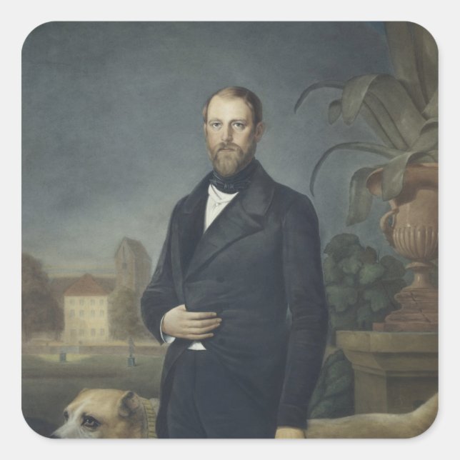 Otto von Bismarck, c.1850 Square Sticker (Front)