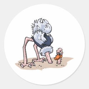 Otto von Ostrich Classic Round Sticker