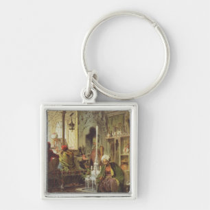Ottoman Coffee House, 1862 (colour litho) Key Ring