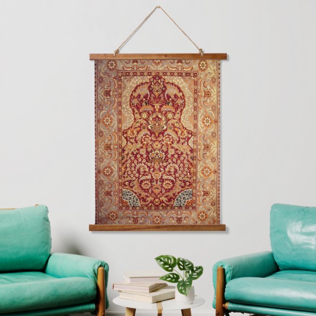 Ottoman Court carpet late 16th century print Hanging Tapestry (Living Room)