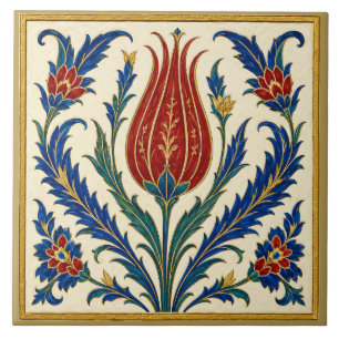Ottoman Iznik Tulip Floral Mural Tile