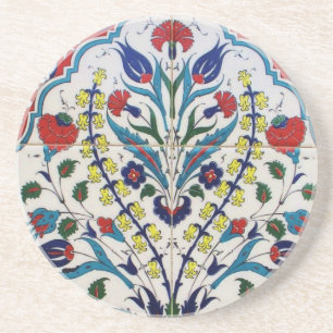 Ottoman Turkey Arabesque Old Tile Coaster