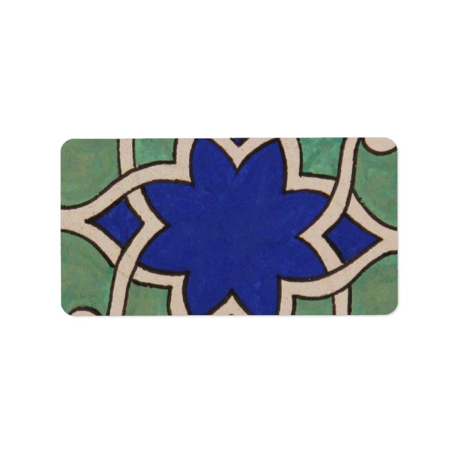 Ottoman Turkey Arabesque Old Tile Label (Front)