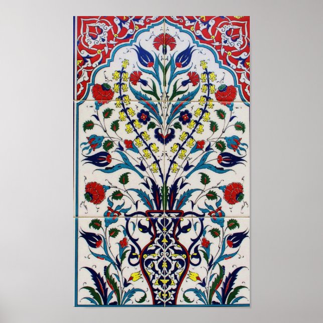Ottoman Turkey Arabesque Old Tile Poster (Front)