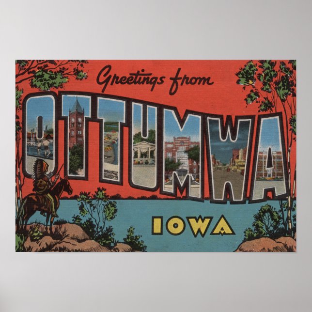Ottumwa, IowaLarge Letter ScenesOttumwa, IA Poster (Front)