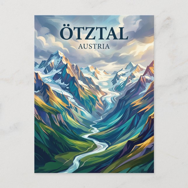 Ötztal Austria Postcard (Front)