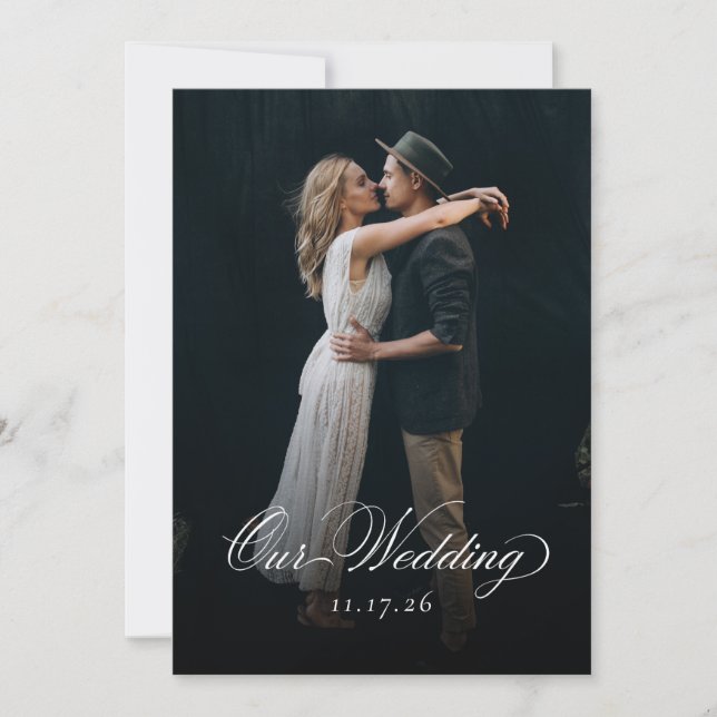 Ou Wedding Photo Wedding Invitation (Front)