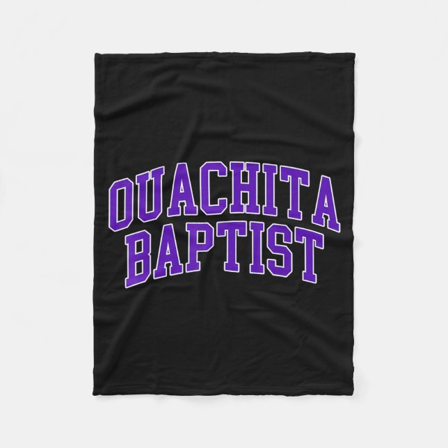 Ouachita Baptist University Athletics Vintage Arch Fleece Blanket (Front)