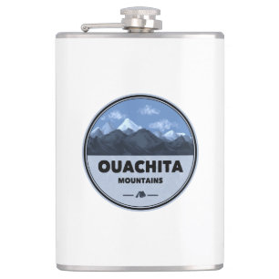 Ouachita Mountains Arkansas Oklahoma Camping Hip Flask