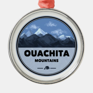 Ouachita Mountains Arkansas Oklahoma Camping Metal Tree Decoration