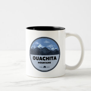 Ouachita Mountains Arkansas Oklahoma Camping Two-Tone Coffee Mug