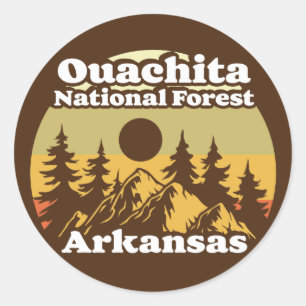 Ouachita National Forest Arkansas Classic Round Sticker