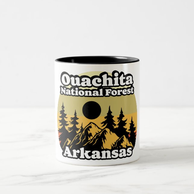 Ouachita National Forest Arkansas Two-Tone Coffee Mug (Center)