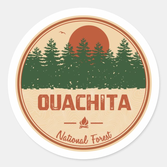 Ouachita National Forest Classic Round Sticker (Front)