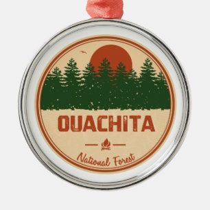 Ouachita National Forest Metal Tree Decoration