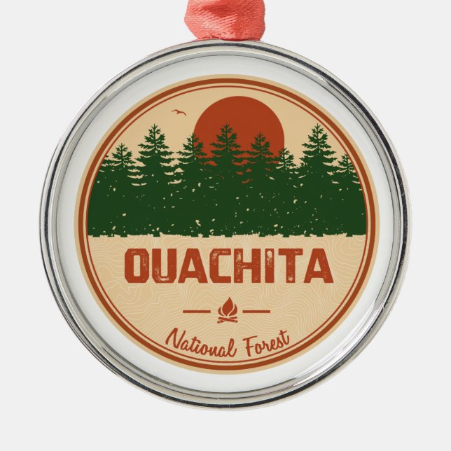 Ouachita National Forest Metal Tree Decoration (Front)