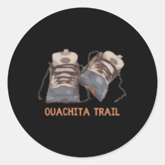 Ouachita Trail Hiking Boots Classic Round Sticker