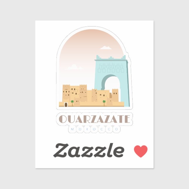 Ouarzazate city morocco Skyline (Sheet)