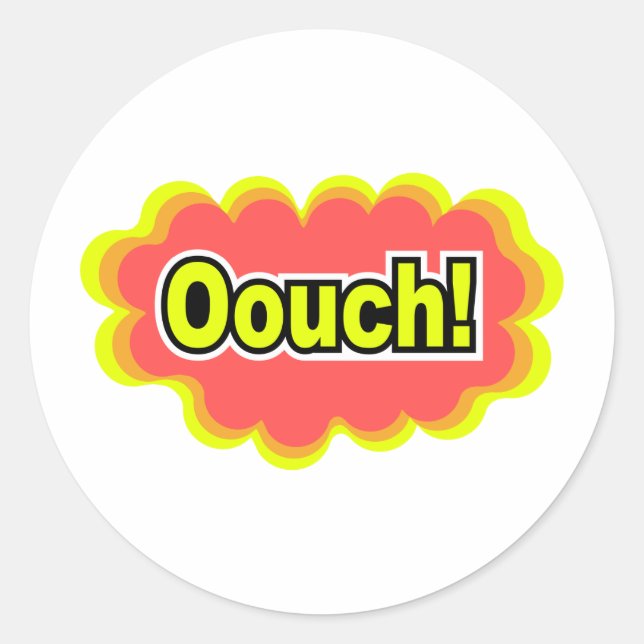 Ouch! Classic Round Sticker (Front)