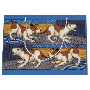 OUCH! dog bites dog Large Gift Bag