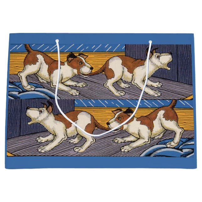 OUCH! dog bites dog Large Gift Bag (Front)