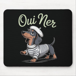 Oui Ner Dachshund Wiener Dog French Humour Funny S Mouse Mat