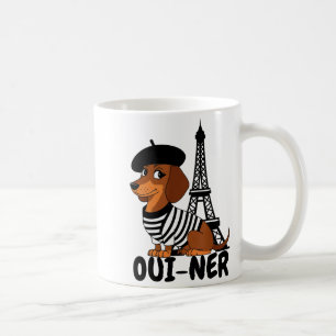 Oui-ner Dog Funny Dachshund Wiener Sausage Ween Do Coffee Mug