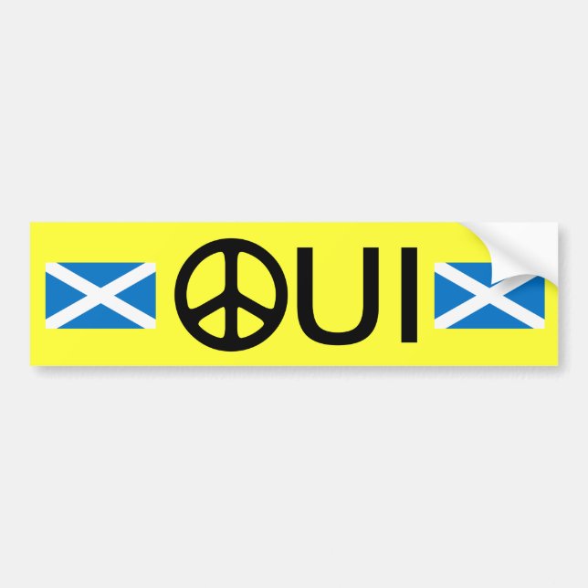 Oui No Trident Scottish Independence Sticker (Front)