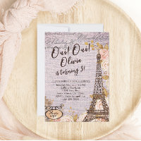Oui Oui Turning Three Floral Paris Birthday