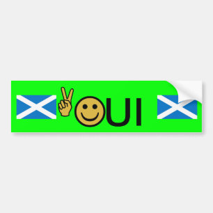 Oui Peace Scottish Independence Sticker