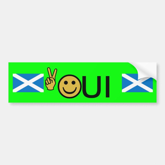 Oui Peace Scottish Independence Sticker (Front)